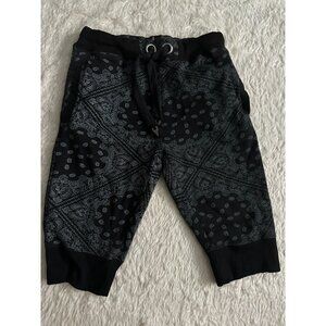 Hawks Bay Bandanna Print Jogger Shorts Charcoal Medium